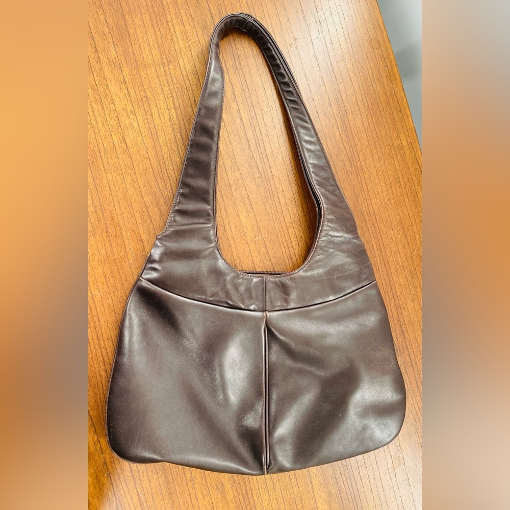 Neiman Marcus Chocolate brown leather hobo purse